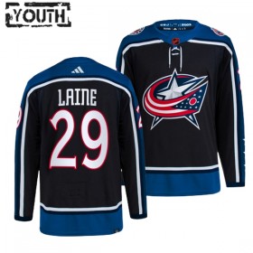 Columbus Blue Jackets Trikot Patrik Laine 29 Adidas 2022-23 Schwarz Reverse Retro 2.0 Authentic - Kinder